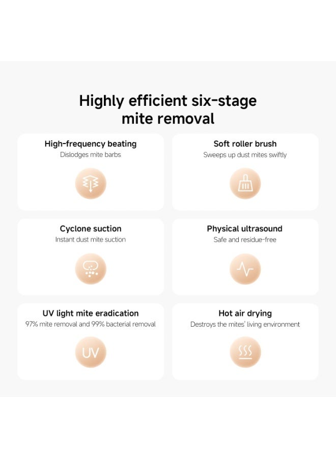 Mii Dust Mite Vacuum Cleaner Pro – Powerful 14kPa Suction, UV Sterilization, HEPA Filtration, Hot air drying, Ideal for Mattresses, Sofas & Bedding - Image 2